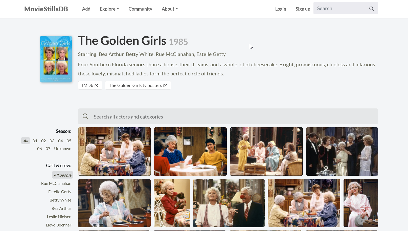 Le Golden Girls su MovieStillsDB